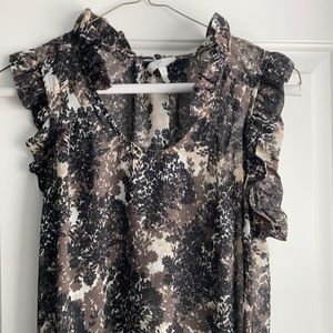 Joie tank top ruffle neck